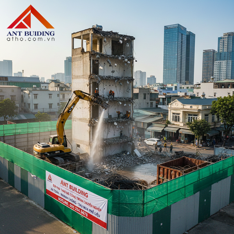 Đập phá tháo dỡ công trình xây dựng nhỏ đến lớn