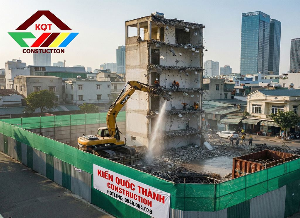 Đập phá tháo dỡ công trình xây dựng nhỏ đến lớn