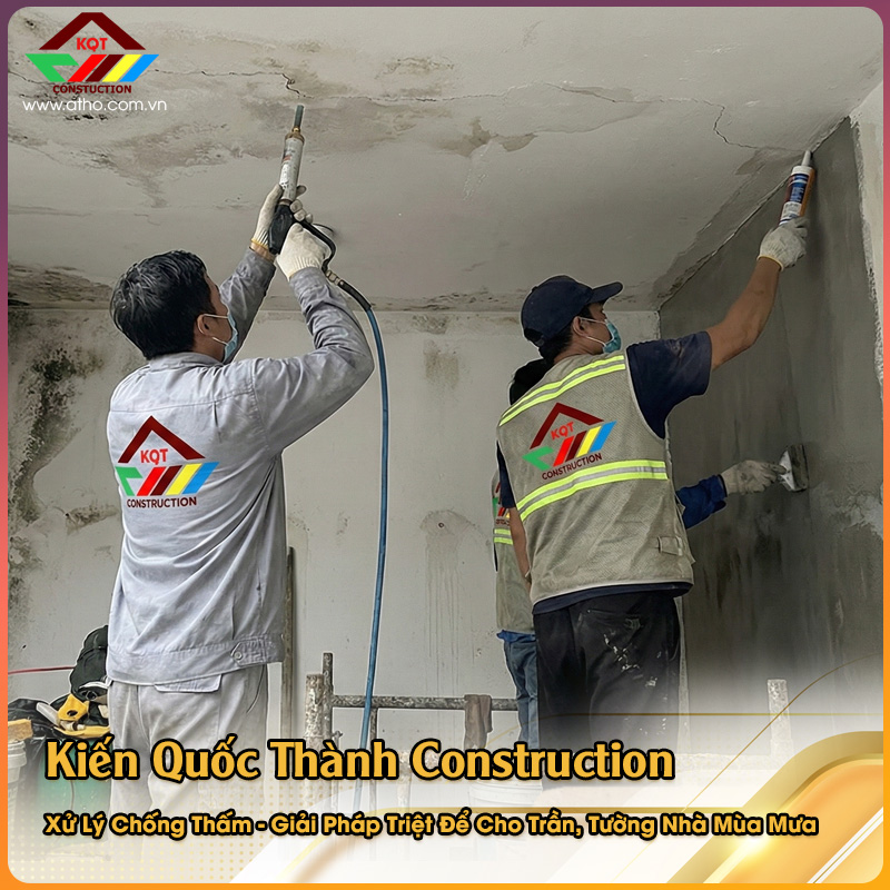 Xử Lý Chống Thấm: Nguyên Nhân & Giải Pháp Triệt Để Cho Trần, Tường Nhà Mùa Mưa